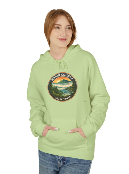 "Marin County, Above the Fog - no text" Unisex Midweight Softstyle Fleece Hoodie