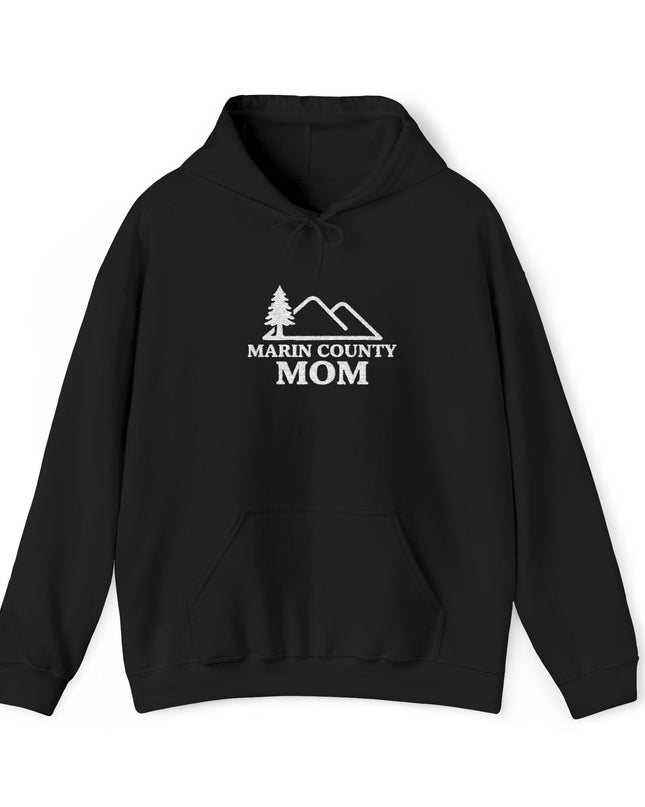 "Marin County Mom" Embroidered Unisex Heavy Blend Hooded Sweatshirt