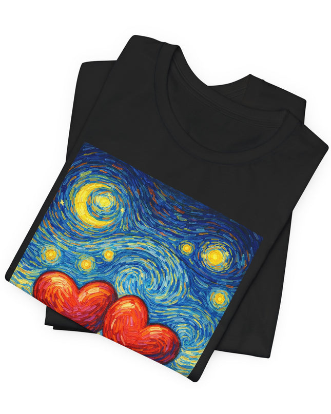"Valentine's Day, New Adventures - Vincent Van Gogh Style" Unisex Jersey Short Sleeve Tee