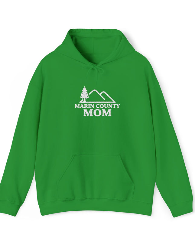 "Marin County Mom" Embroidered Unisex Heavy Blend Hooded Sweatshirt
