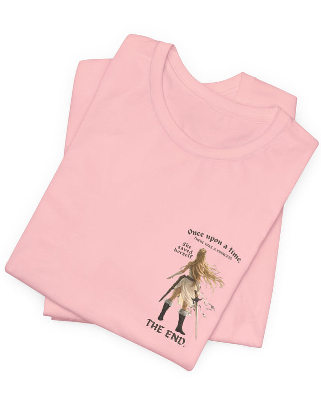"She Saved Herself" (ink both sides) Unisex Jersey Short Sleeve Tee
