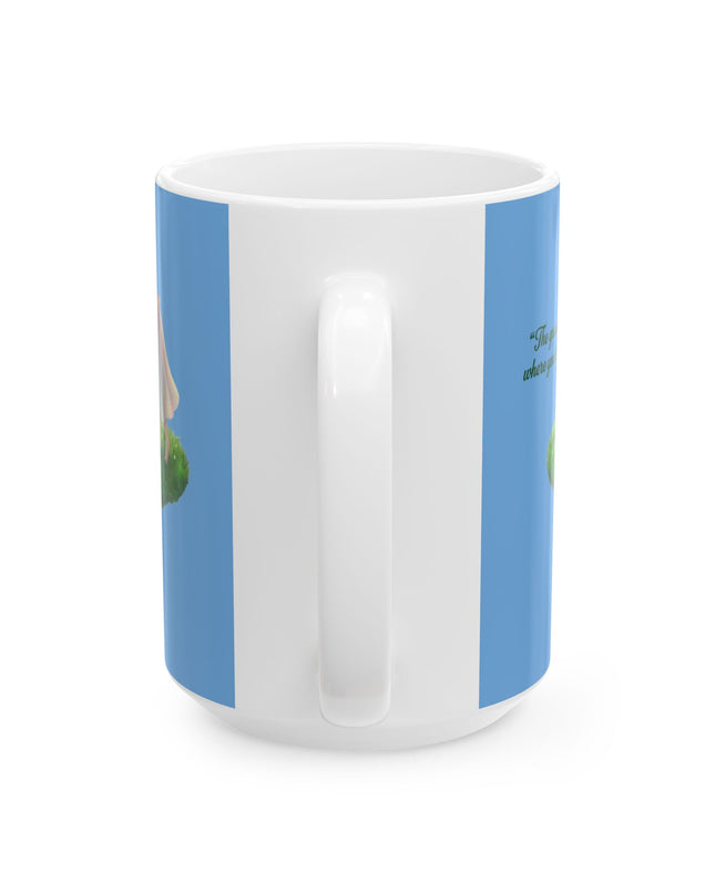 "The Grass is Greener Where You Water It" Ceramic Mug, (11oz, 15oz)