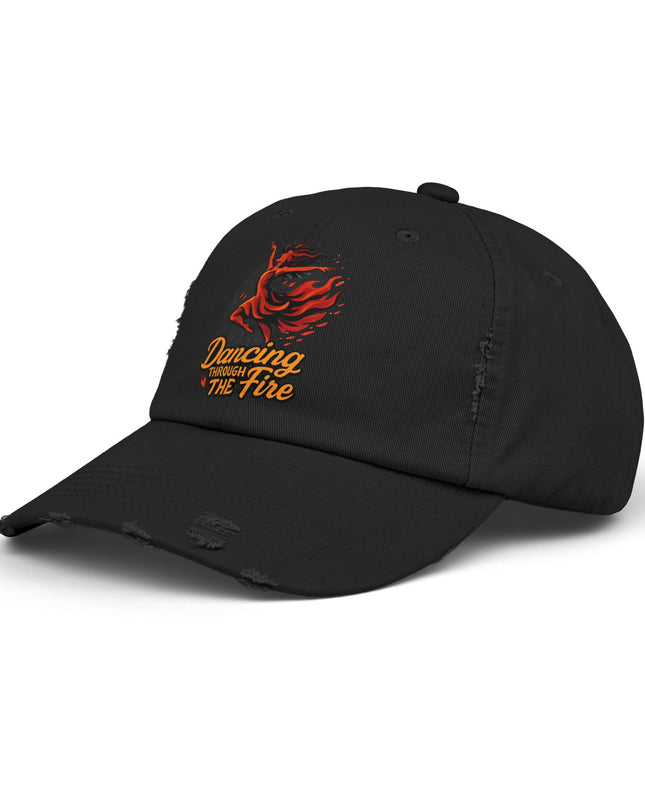 "Dancing through the fire" Unisex Distressed Cap