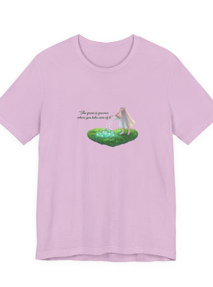 "The Grass is Greener Where You Take Care of It" Unisex Jersey Short Sleeve Tee