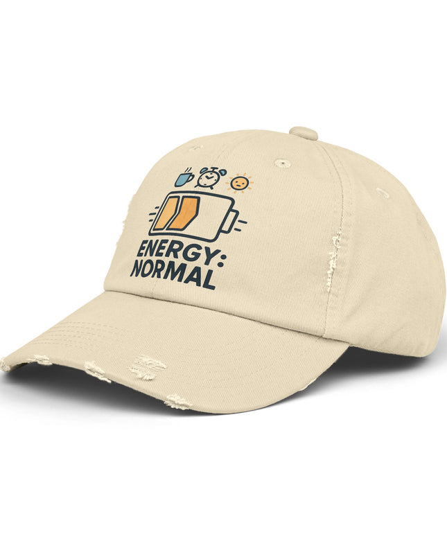 "Energy normal" Unisex Distressed Cap