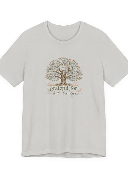 "Grateful For What Already Is" Unisex Jersey Short Sleeve Tee