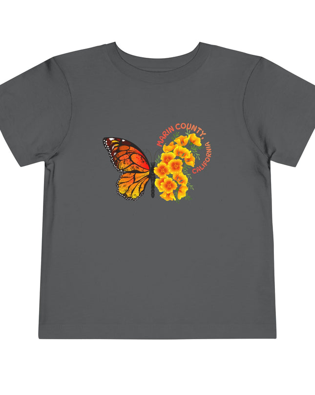 "Butterflies and Poppies Marin County, California" Toddler Short Sleeve Tee