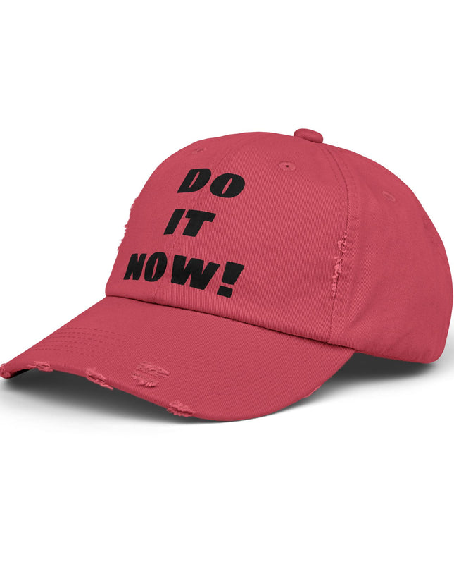 "Do it now!" Unisex Distressed Cap