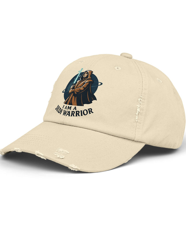 "I am a Jedi warrior" Unisex Distressed Cap