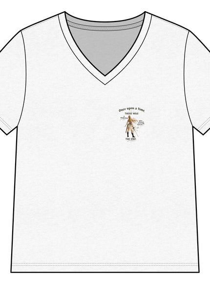 "She Saved Herself" Women’s Relaxed Heather CVC V-Neck Tee