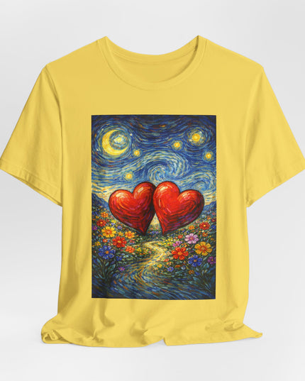 "Valentine's Day - Vincent Van Gogh Style" Unisex Jersey Short Sleeve Tee
