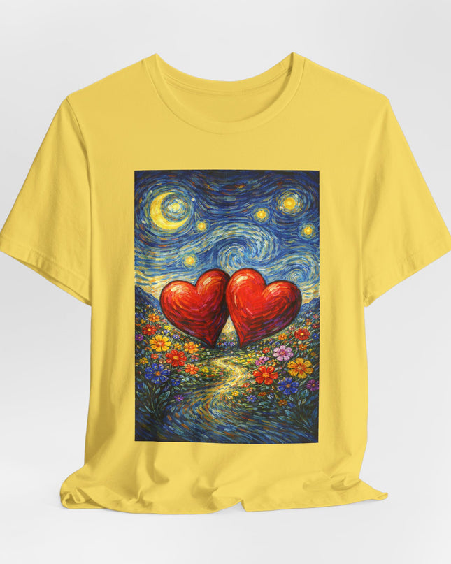 "Valentine's Day - Vincent Van Gogh Style" Unisex Jersey Short Sleeve Tee