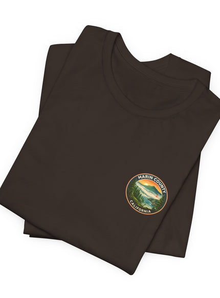 "Marin County - Above the Fog - No Text" (2-sided) Unisex Jersey Short Sleeve Tee
