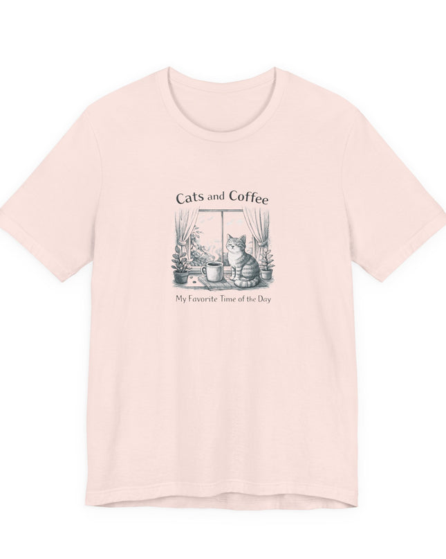 "Cats and Coffee" Unisex Jersey Short Sleeve Tee
