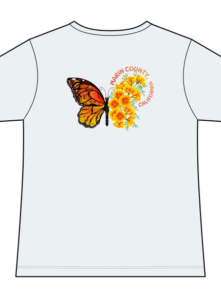 "Butterfly Poppies" Women's Ideal V-Neck Tee