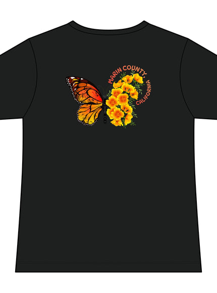 "Butterfly Poppies" Women's Ideal V-Neck Tee