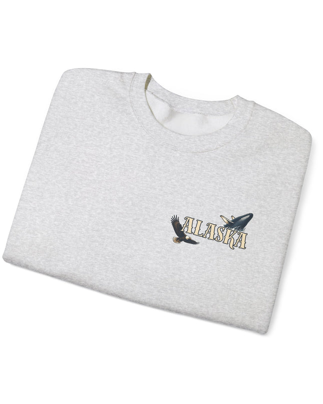 "Alaska" (Ink front and back) Unisex Heavy Blend Crewneck Sweatshirt