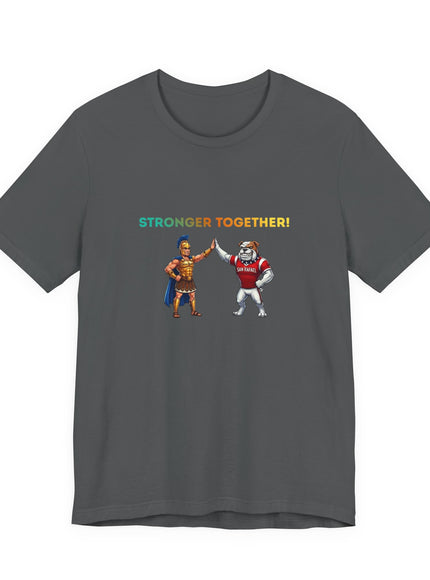 "Stronger Together SR and TL Mascots" Unisex Jersey Short Sleeve Tee