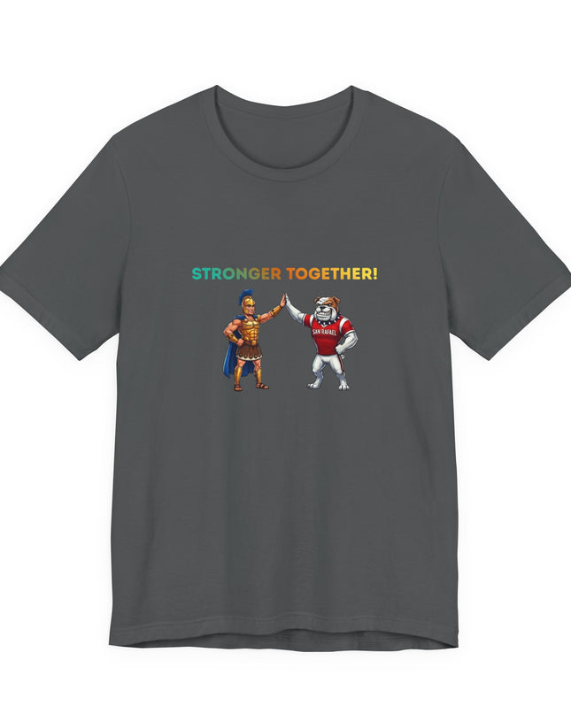 "Stronger Together SR and TL Mascots" Unisex Jersey Short Sleeve Tee