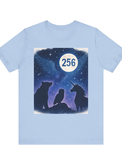 "Three animals looking up at the night sky" Unisex Jersey Short Sleeve Tee