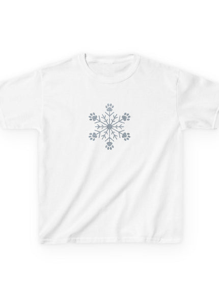 "Snowflake with Paws" Kids Heavy Cotton Tee