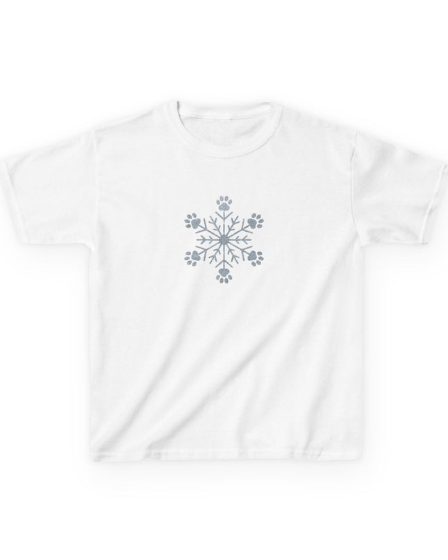 "Snowflake with Paws" Kids Heavy Cotton Tee