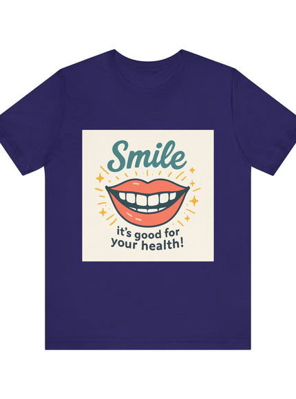 "Smile – it's good for your health!" Unisex Short Sleeve Tee