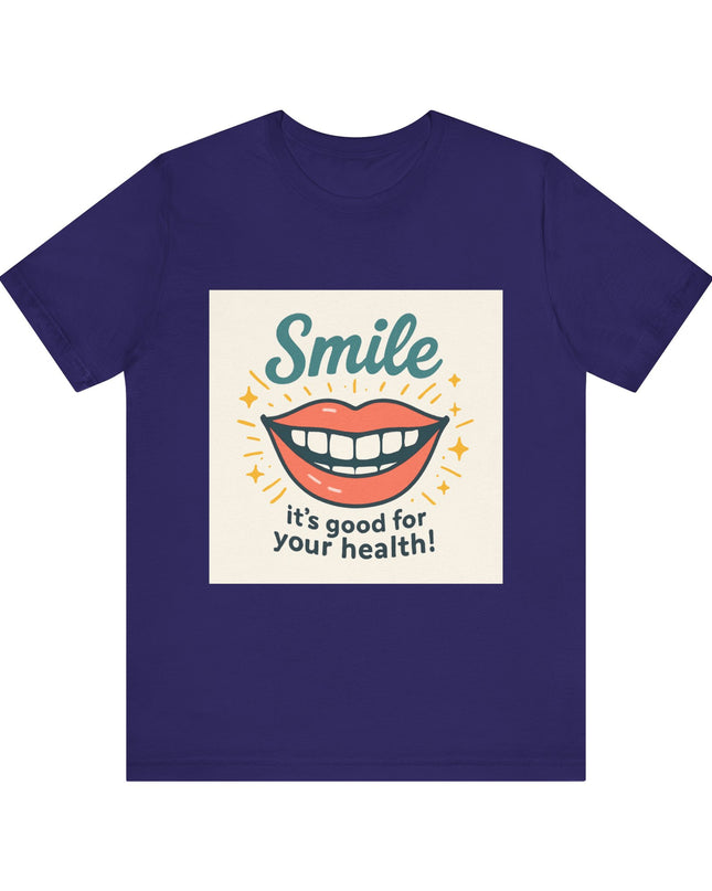 "Smile – it's good for your health!" Unisex Short Sleeve Tee