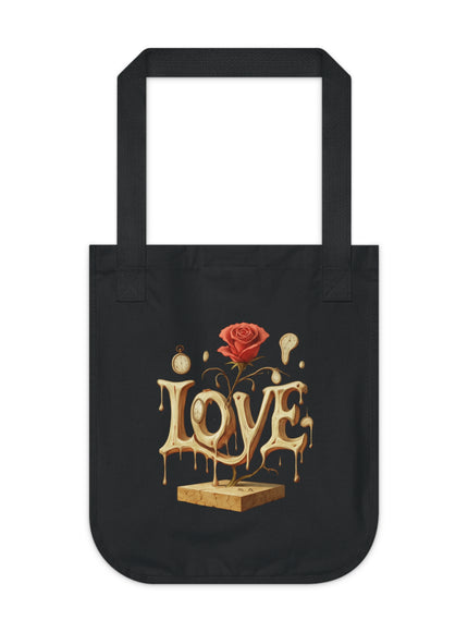 "Love (Salvador Dali style)" Organic Canvas Tote Bag
