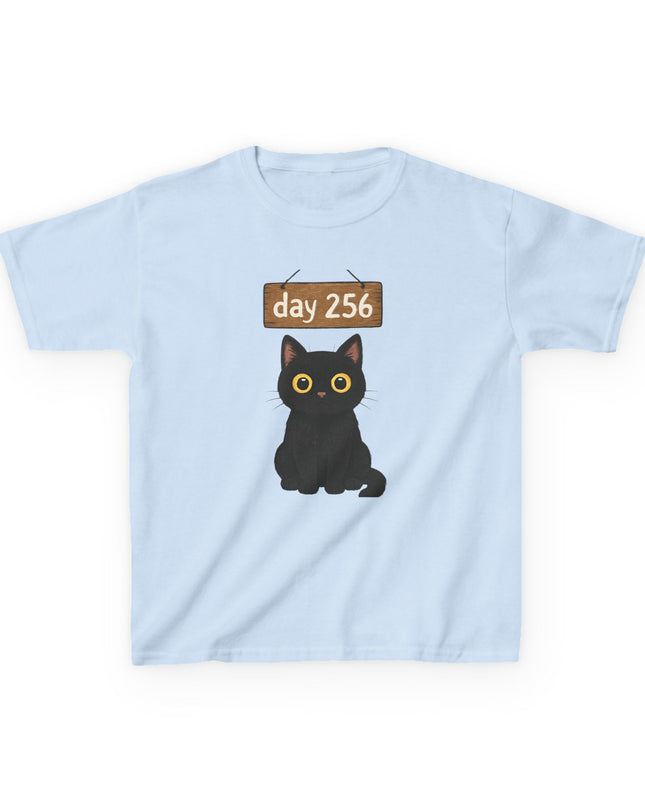 Day 256, no blinking black cat Kids Heavy Cotton Tee by Gildan 5000B
