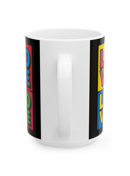 "Love, (Andy Warhol style)" Ceramic Mug, (11oz, 15oz)