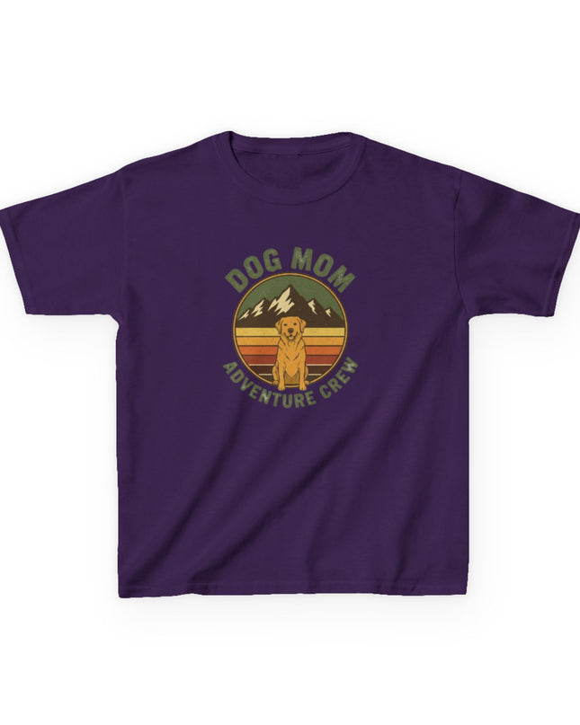 "Dog Mom Adventure Crew" Kids Heavy Cotton Tee
