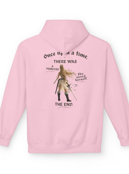 "She Saved Herself V1" (Ink both sides) Unisex Midweight Softstyle Fleece Hoodie