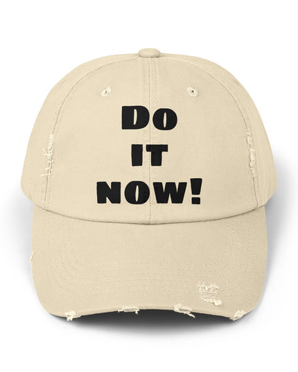 "Do it now!" Unisex Distressed Cap