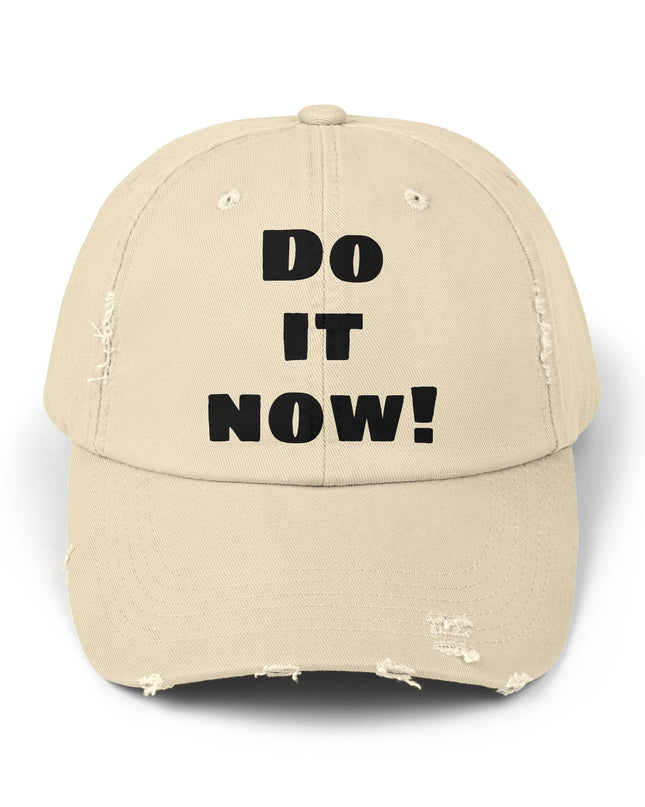 "Do it now!" Unisex Distressed Cap