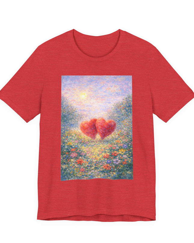 "Valentine's Day - Monet Style" Unisex Jersey Short Sleeve Tee