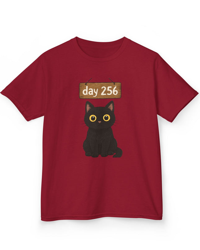 Day 256, no blinking black cat Kids Heavy Cotton Tee by Gildan 5000B