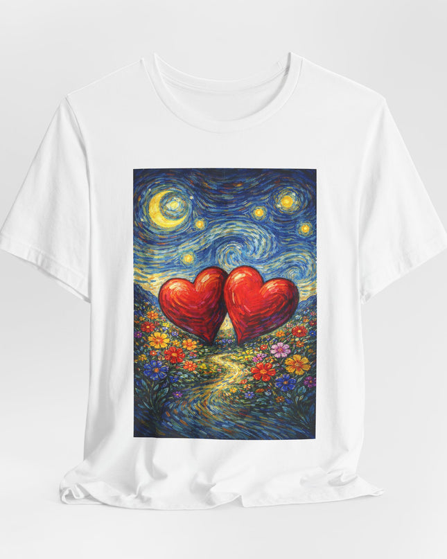 "Valentine's Day - Vincent Van Gogh Style" Unisex Jersey Short Sleeve Tee