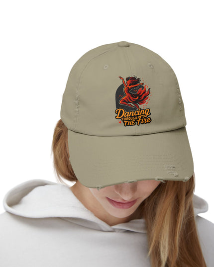 "Dancing through the fire" Unisex Distressed Cap