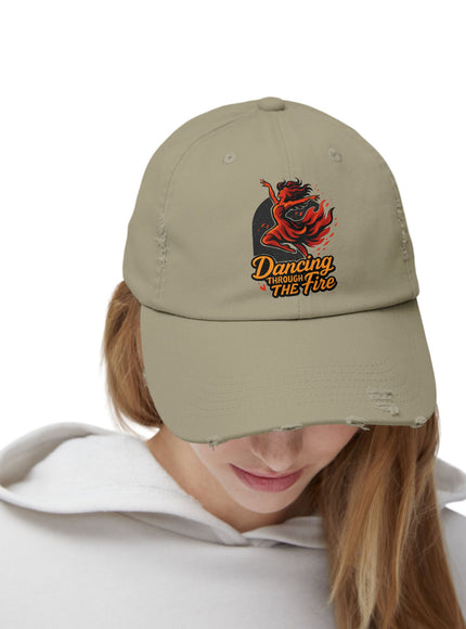 "Dancing Through the Fire" Unisex Distressed Cap