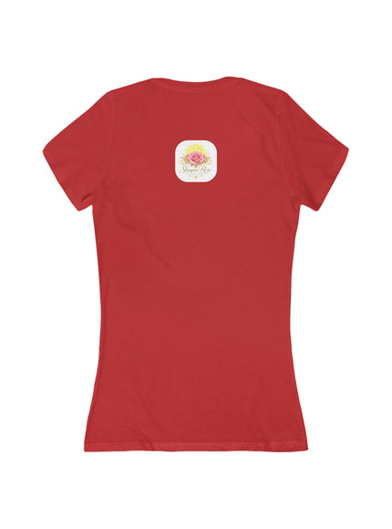 "Fuchsia Fairy" Women's Jersey Short Sleeve Deep V-Neck Tee