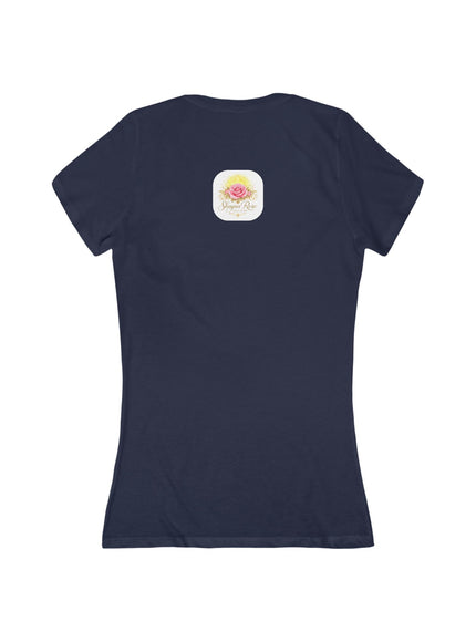 "Fuchsia Fairy" Women's Jersey Short Sleeve Deep V-Neck Tee