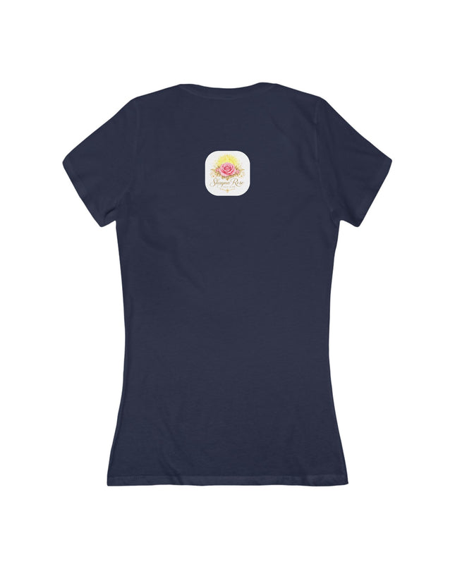 "Fuchsia Fairy" Women's Jersey Short Sleeve Deep V-Neck Tee