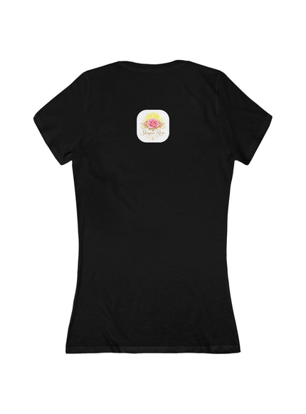 "Fuchsia Fairy" Women's Jersey Short Sleeve Deep V-Neck Tee