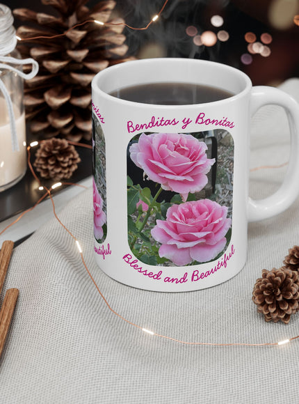 "Blessed and Beautiful" Ceramic Mug, (11oz, 15oz)