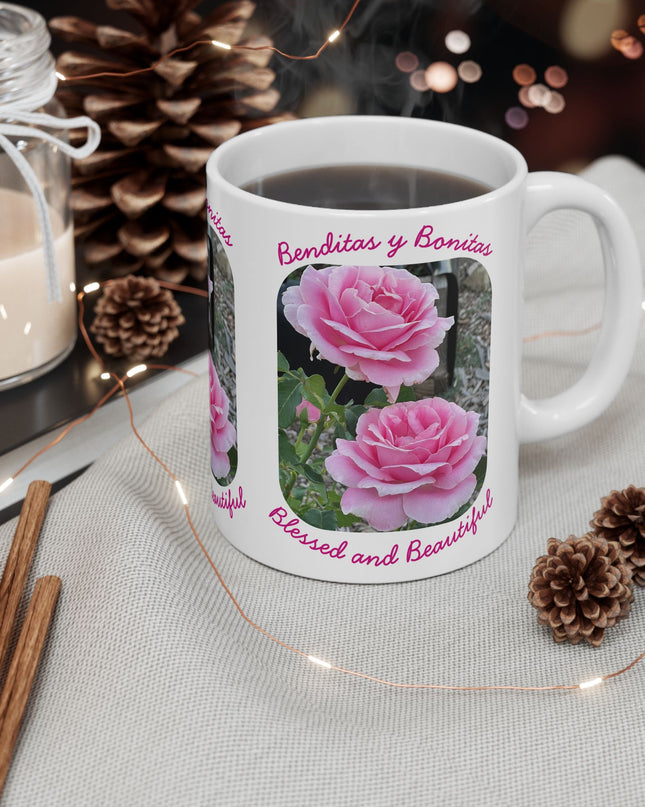 "Blessed and Beautiful" Ceramic Mug, (11oz, 15oz)