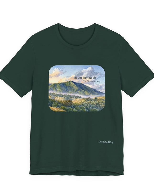 "Mount Tamalpais, the Sleeping Lady" Unisex Jersey Short Sleeve Tee