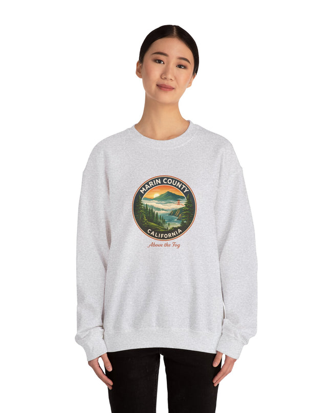 "Marin County, Above the Fog" Unisex Heavy Blend Crewneck Sweatshirt