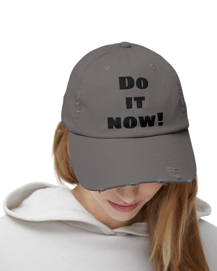 "Do it now!" Unisex Distressed Cap