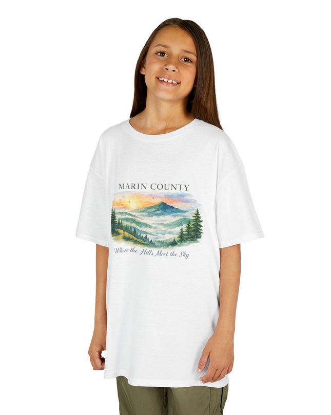 "Marin County, Where the Hills Meet the Sky" Kids Heavy Cotton Tee